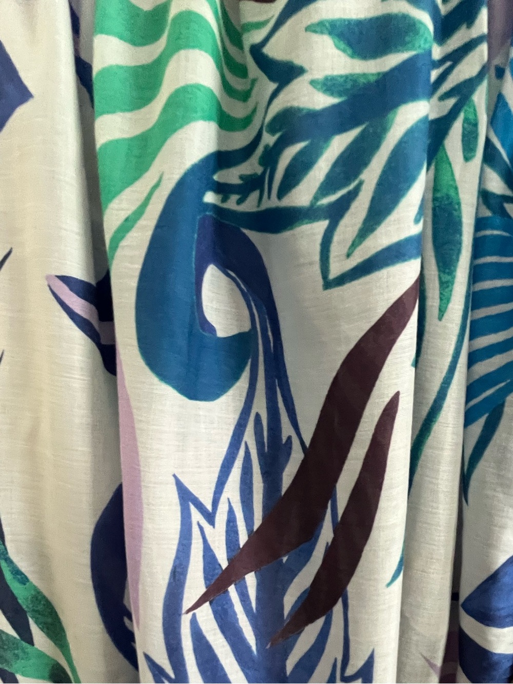 Anthropologie Halter Plunge Maxi Dress in Blue, Green & Lavender Size Medium - Picture 5 of 8